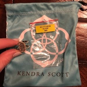 Kendra Scott Elyse Ring - Gold with Platinum Drusy